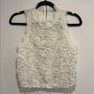 Zara White Lace Top